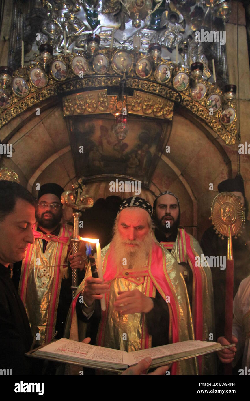 Easter, Syrian Orthodox ceremony at the Church of the Holy Sepulchre on