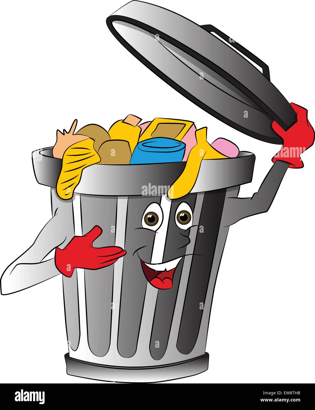 Cartoon Dustbin Stock Photos & Cartoon Dustbin Stock Images - Alamy