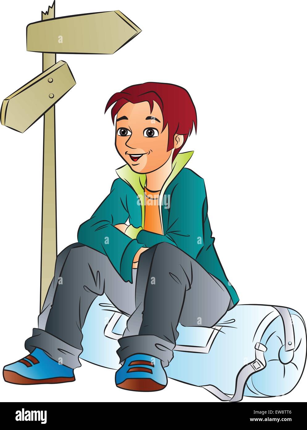 Young Male Camper, vector illustration Stock Vector Image & Art - Alamy