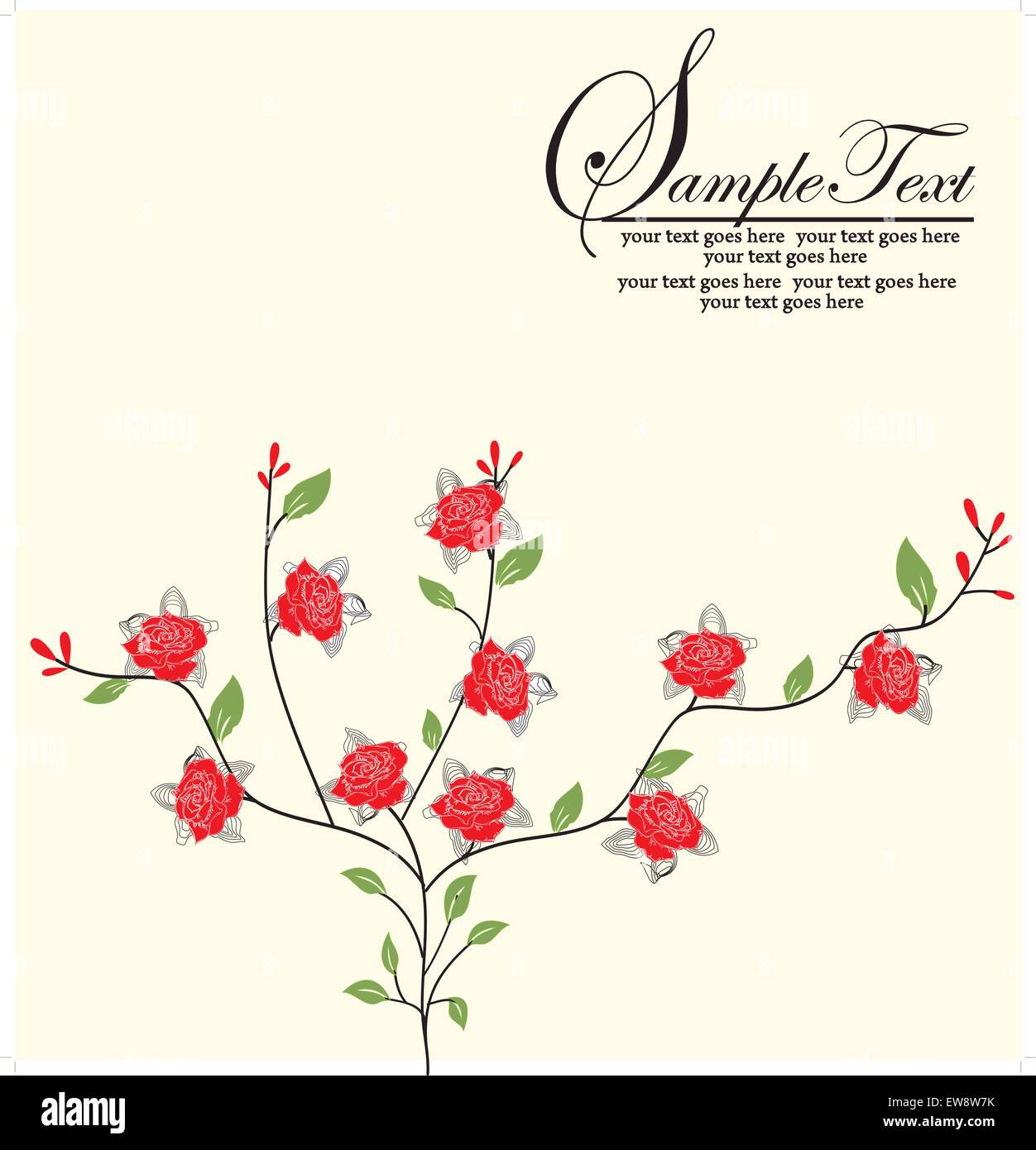 Vector illustration, cute floral background Stock Vector Image & Art ...