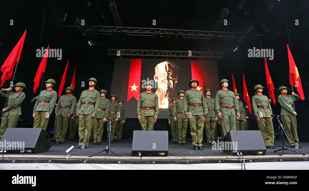 London, UK. 20th June, 2015. Stars performing in the Miss Saigon musical at West End Live 2015 in London Credit:  Paul Brown/Alamy Live News Stock Photo