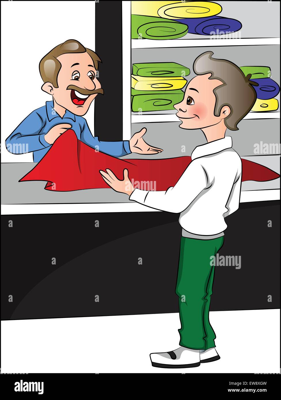 Shopkeeper selling Stock Vector Images - Alamy Shopkeeper selling Stock Vector Images - Alamy