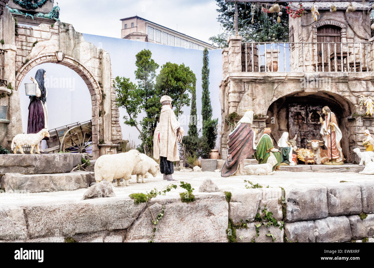 Holy family with sheperds hi-res stock photography and images - Alamy