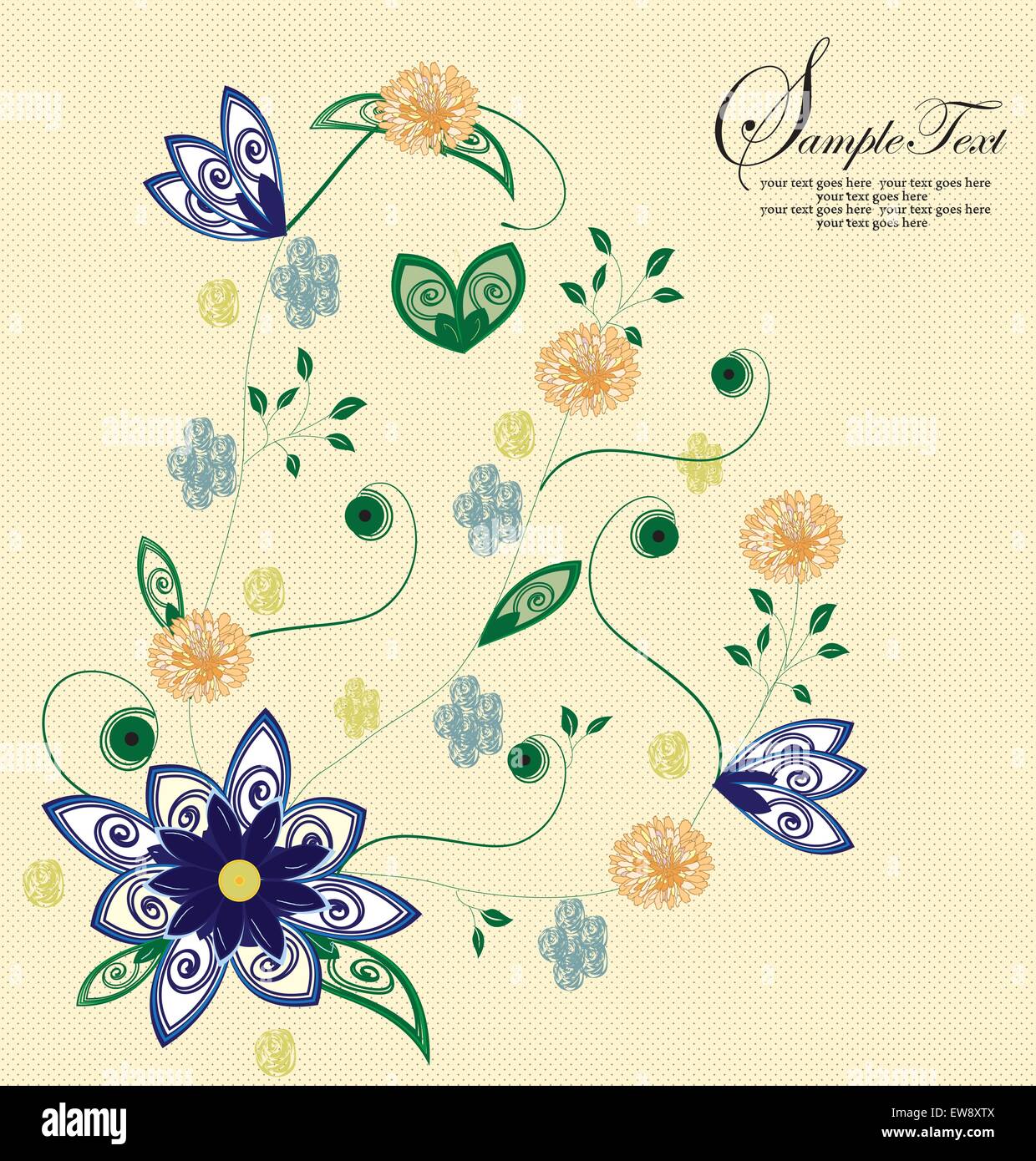 Illustration with spring flower Stock Vector Image & Art - Alamy