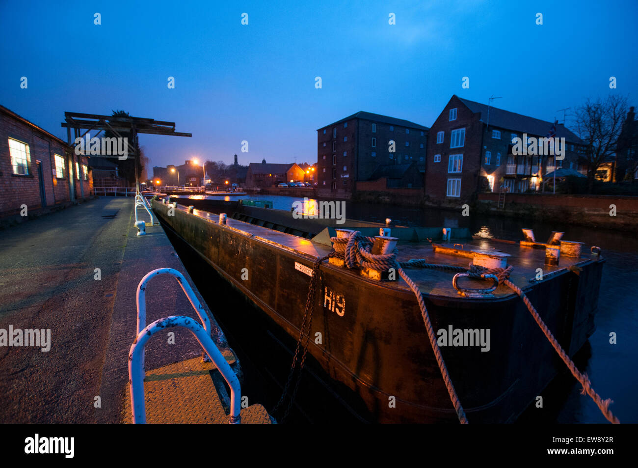 Canalside in Newark on Trent, Nottinghamshire England UK Stock Photo