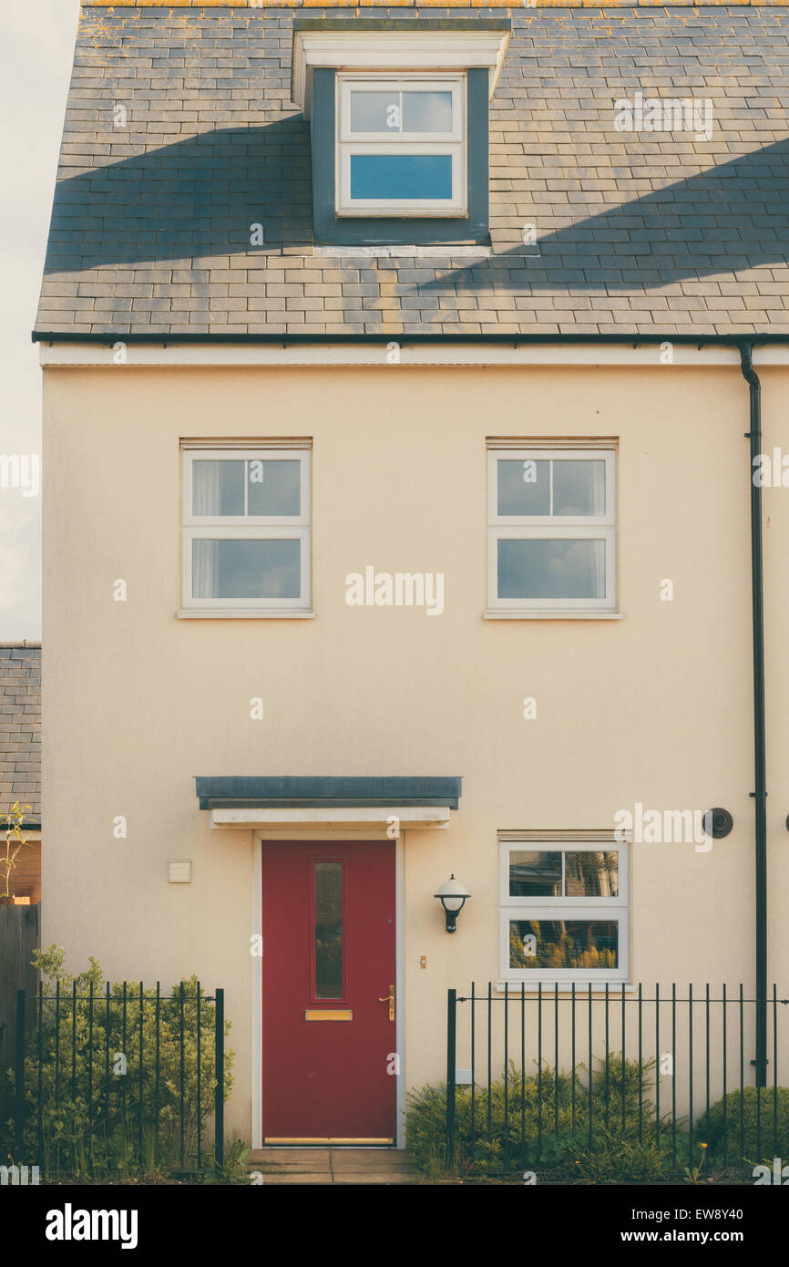Modern English housing development conceptual image Stock Photo