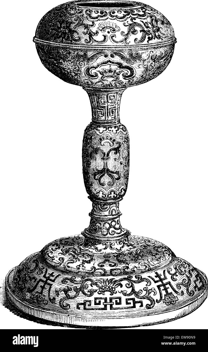 Chinese antique incense burners, enamel cloisonne, vintage engraved