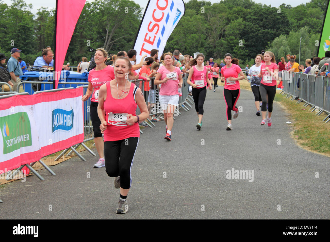 Approaching the finishing line at 'Race for LIfe' womenonly charity