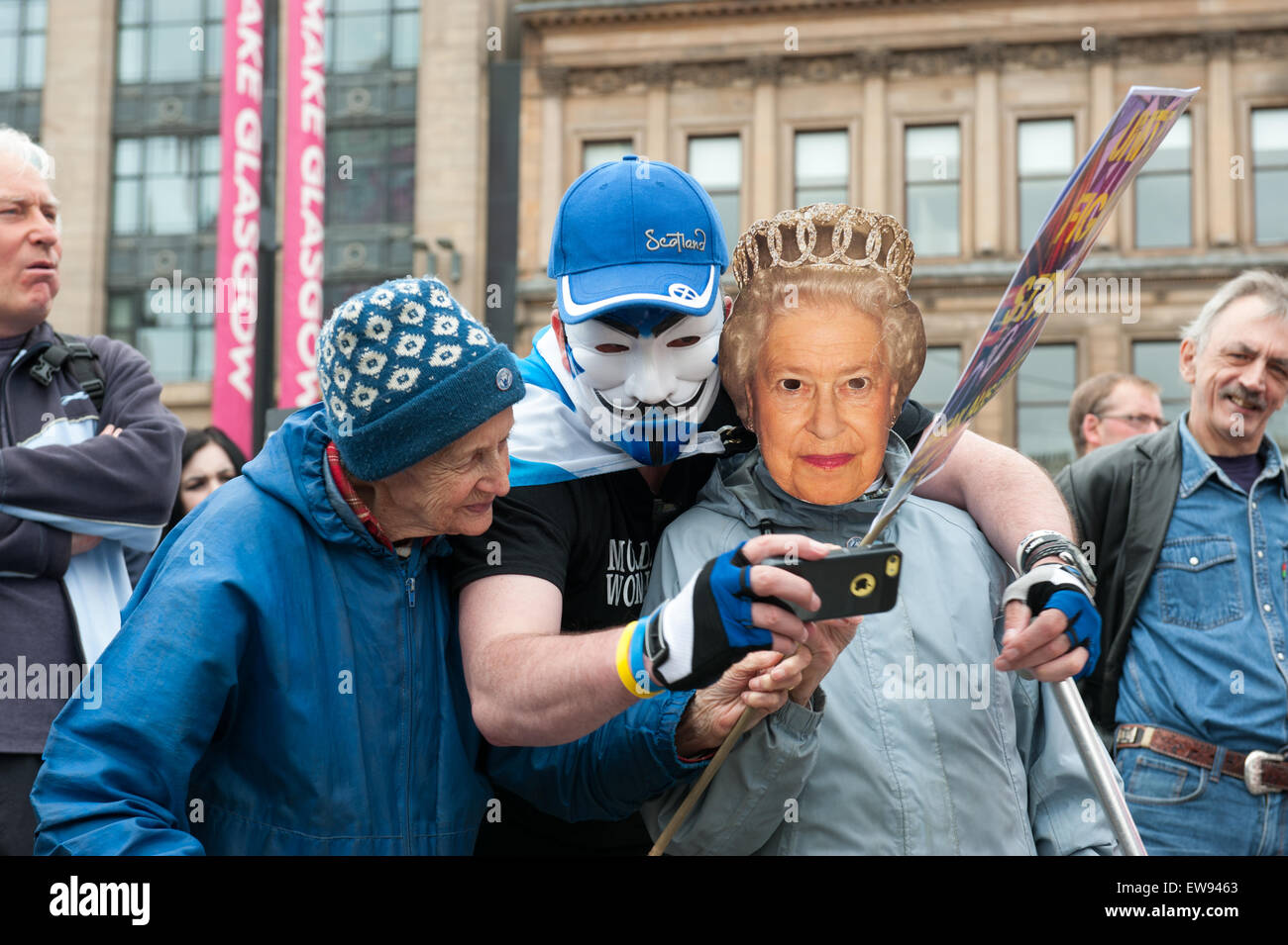 Glasgow, Scotland. 20th June, 2015. Anti-austerity demonstation held in Glasgow to coincide with The People's Assembly against austerity demo being held in London. Credit:  Tony Clerkson/Alamy Live News Stock Photo