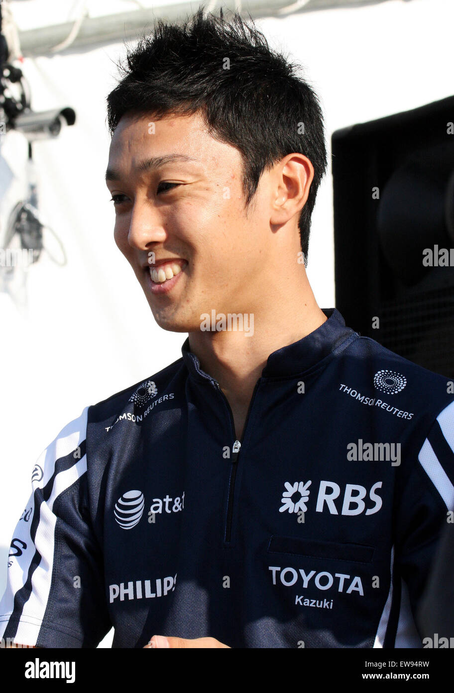 Williams Formula One driver Kazuki Nakajima of Japan looks