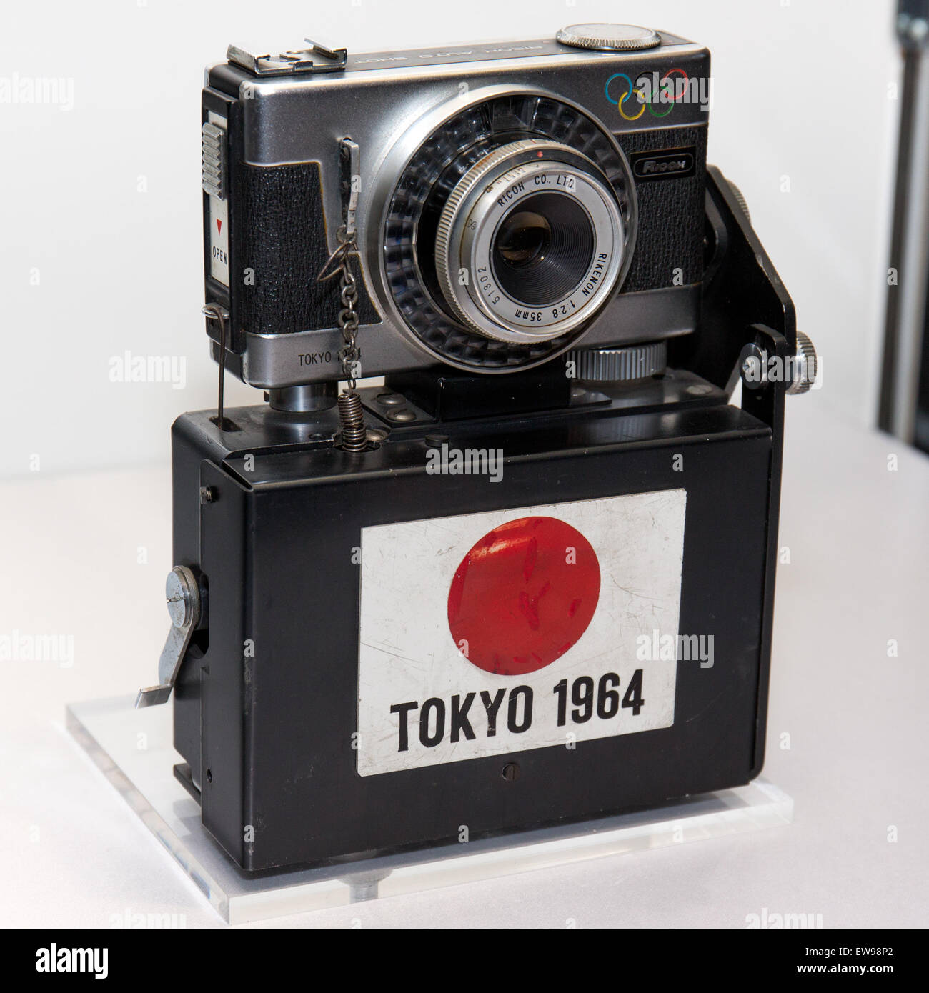 Ricoh Auto Shot for 1964 Summer Olympics finish line recording 1 2014 CP Stock Photo