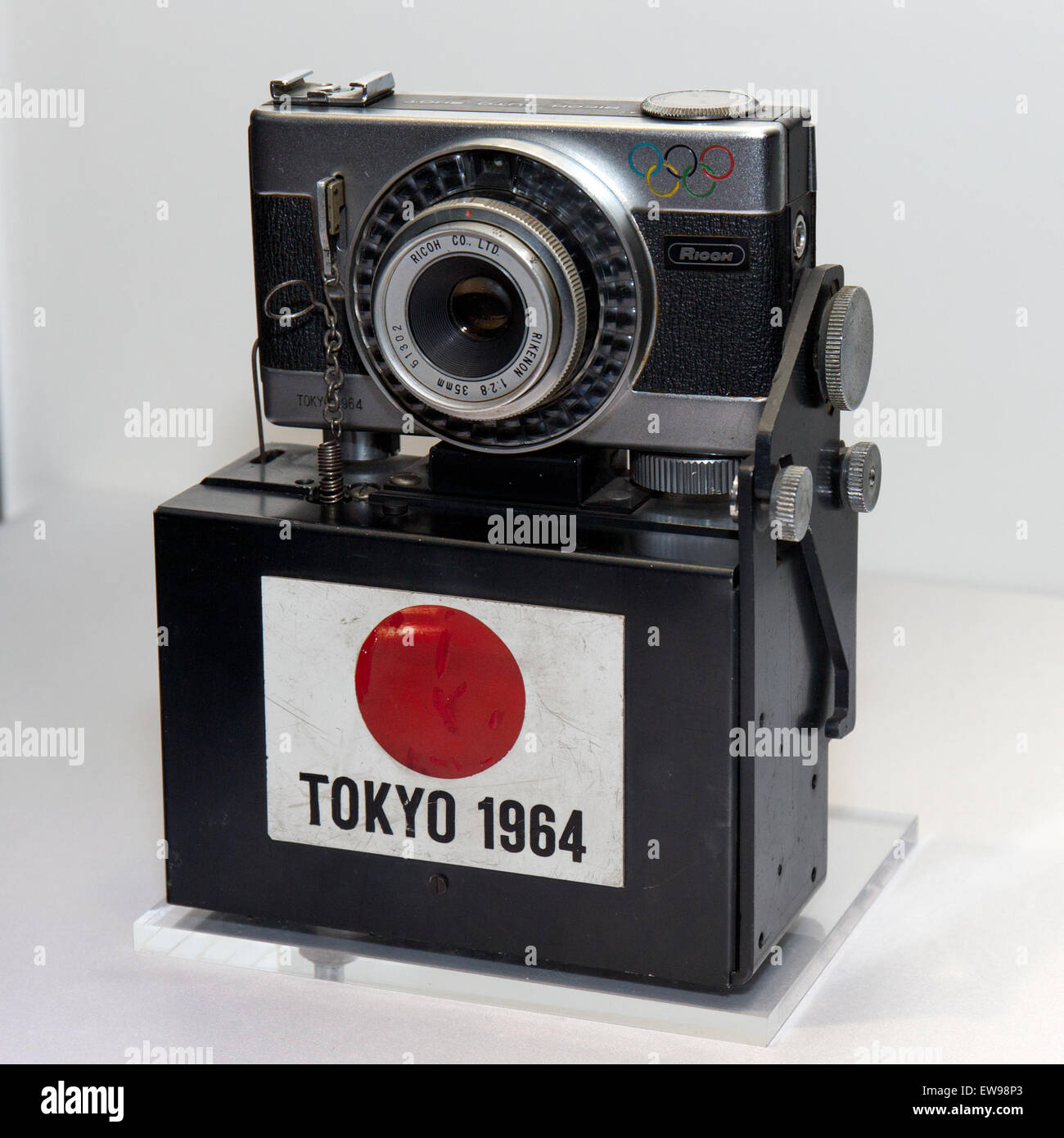 Ricoh Auto Shot for 1964 Summer Olympics finish line recording 2 2014 CP Stock Photo