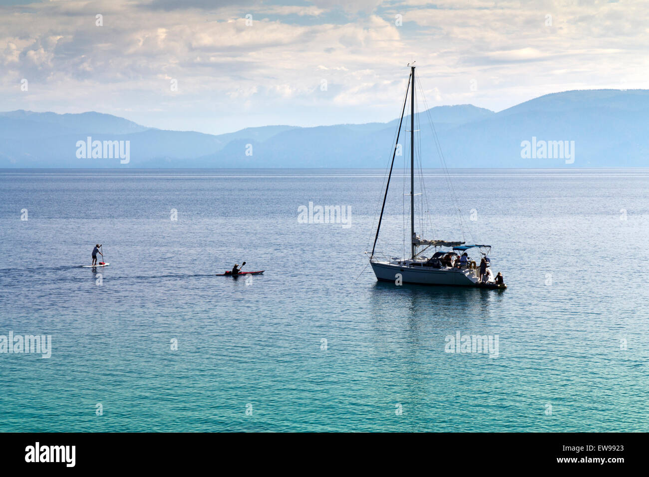 Lake Tahoe Water Sport Stock Photo Alamy