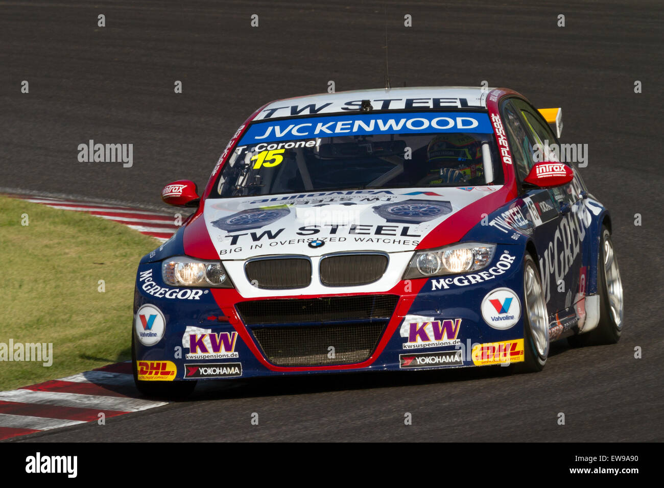 In the 2013 WTCC Race of Japan, Tom Coronel participated in the qualifying round, showcasing his skill in motorsports. The race was a part of the World Touring Car Championship, highlighting competitive racing in Japan. Stock Photo