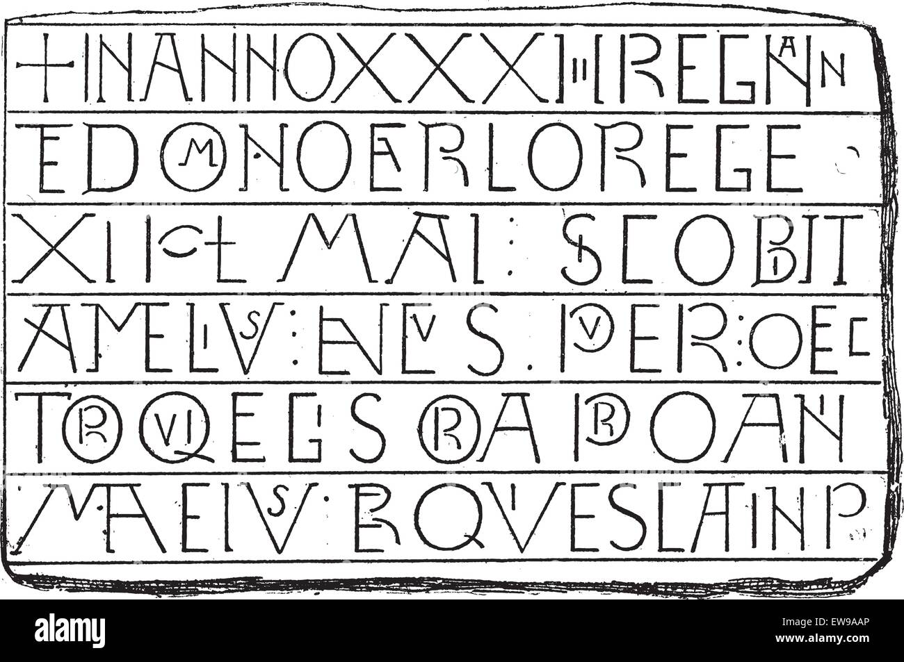 Carthigian Script Carolingian script Stock Vector Images - Alamy