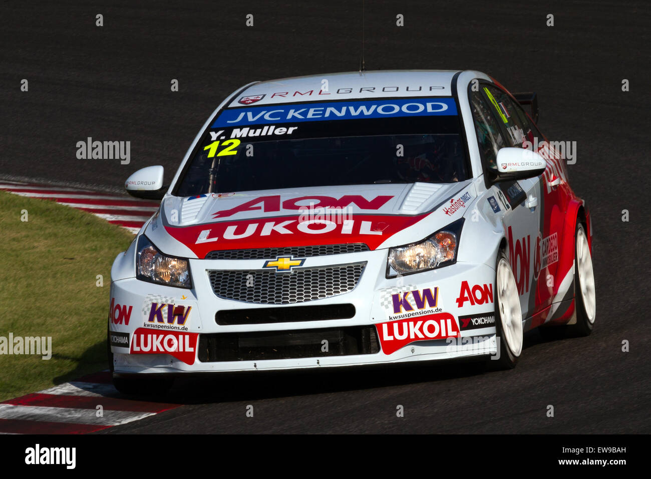 Yvan Muller competes in the 2013 World Touring Car Championship (WTCC) Race of Japan during Qualifying 1. Muller, a four-time WTCC champion, was a dominant force in the series. Stock Photo