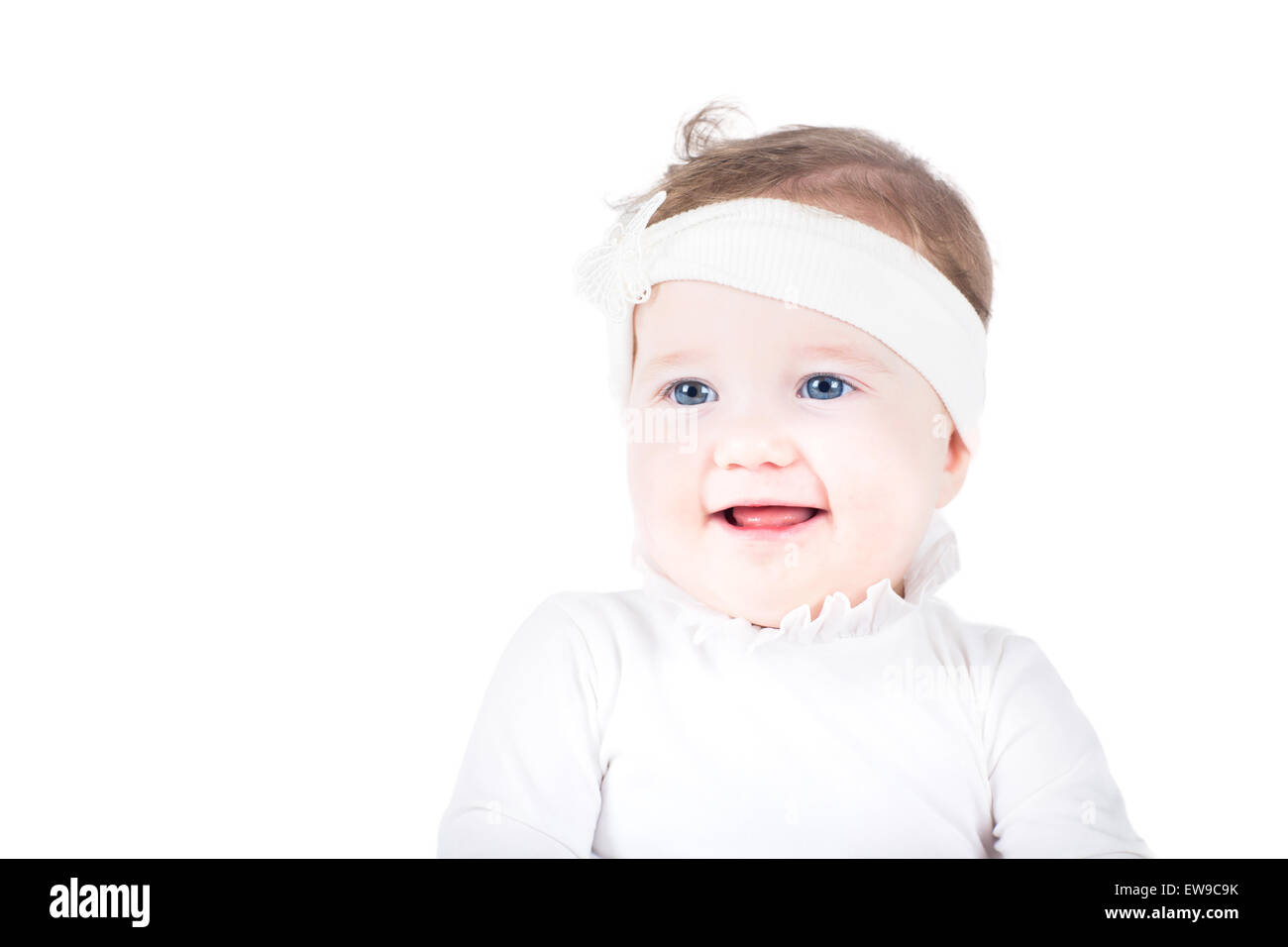 white bow for baby girl