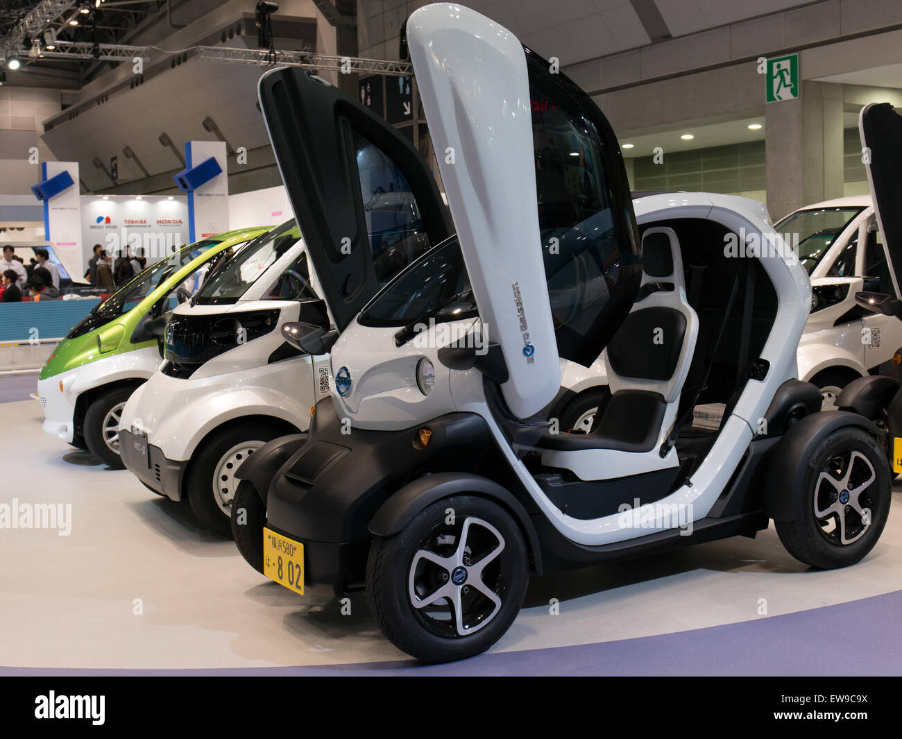 Electric microcars 1 2013 Tokyo Motor Show Stock Photo