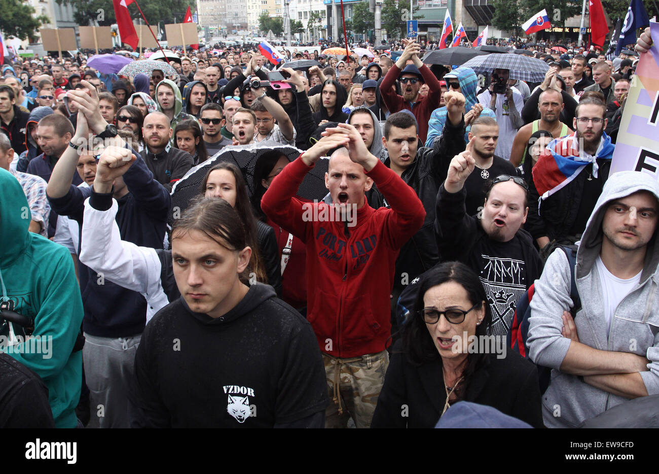 Bratislava, Slovakia. 20th June, 2015. Slovakian people take part in ...