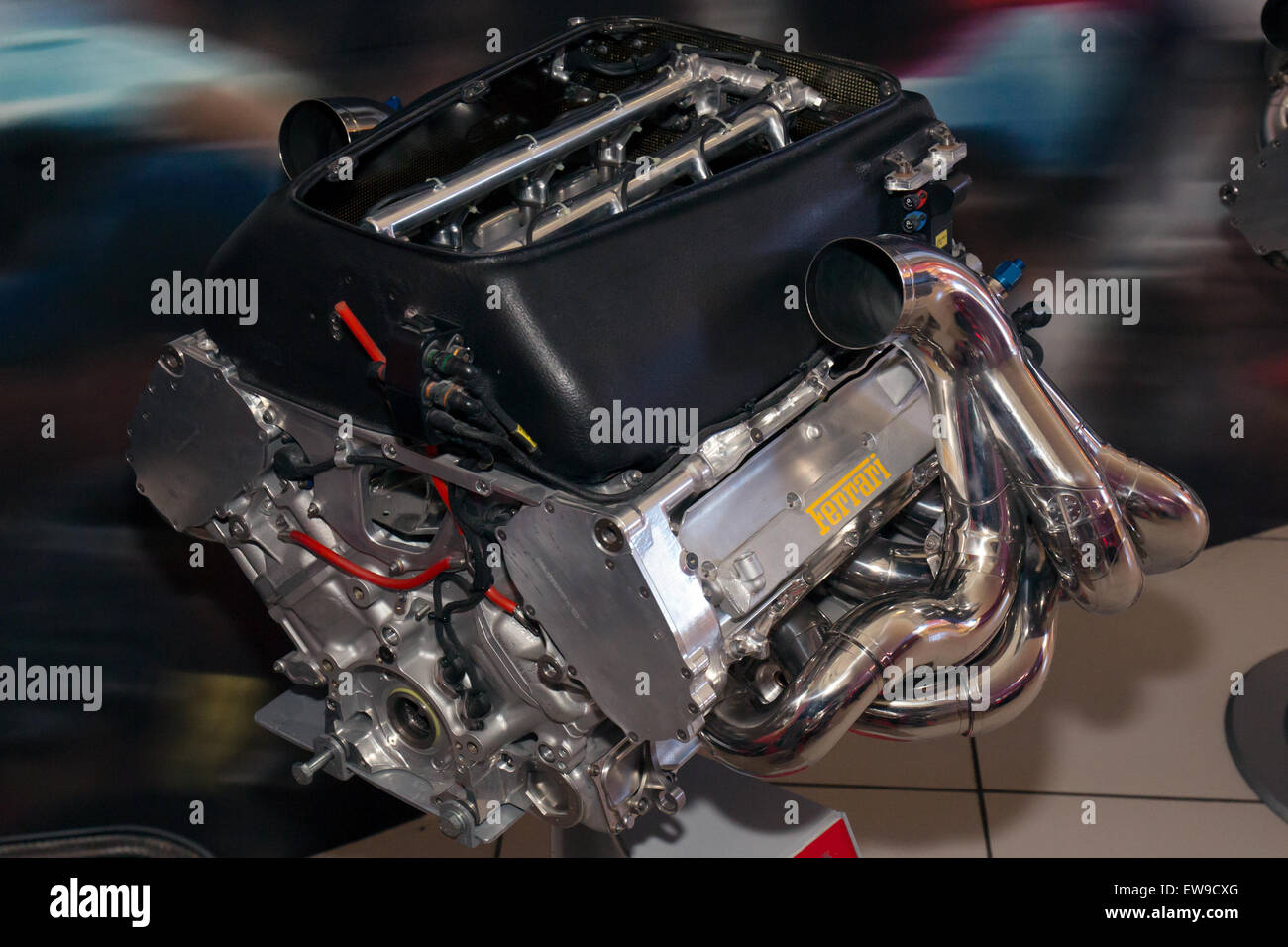 Ferrari 056 engine (2007) rear Museo Ferrari Stock Photo - Alamy