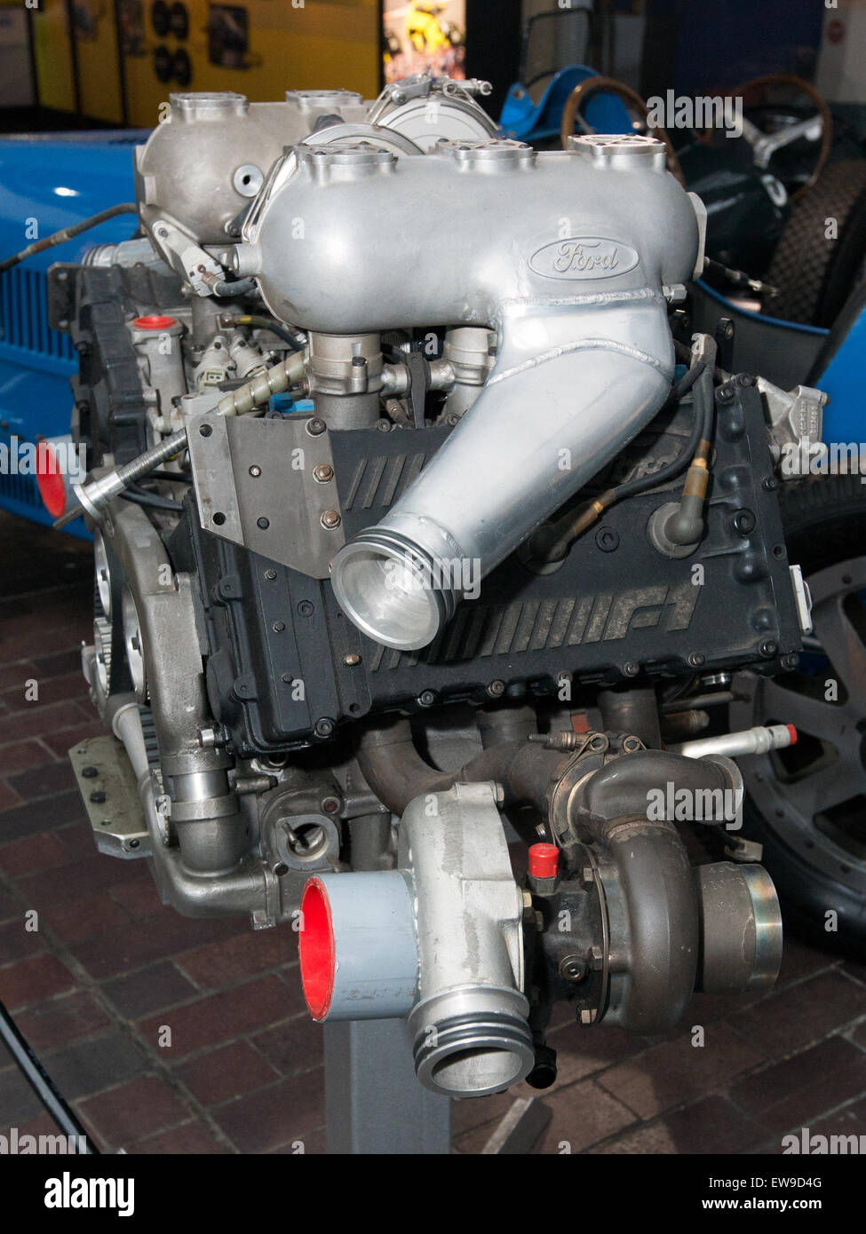 Ford-Cosworth GBA engine left National Motor Museum, Beaulieu Stock Photo