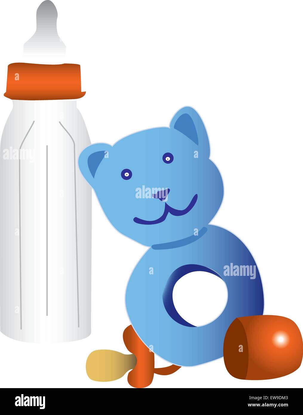 Illustrated baby things Stock Vector Image &amp; Art - Alamy