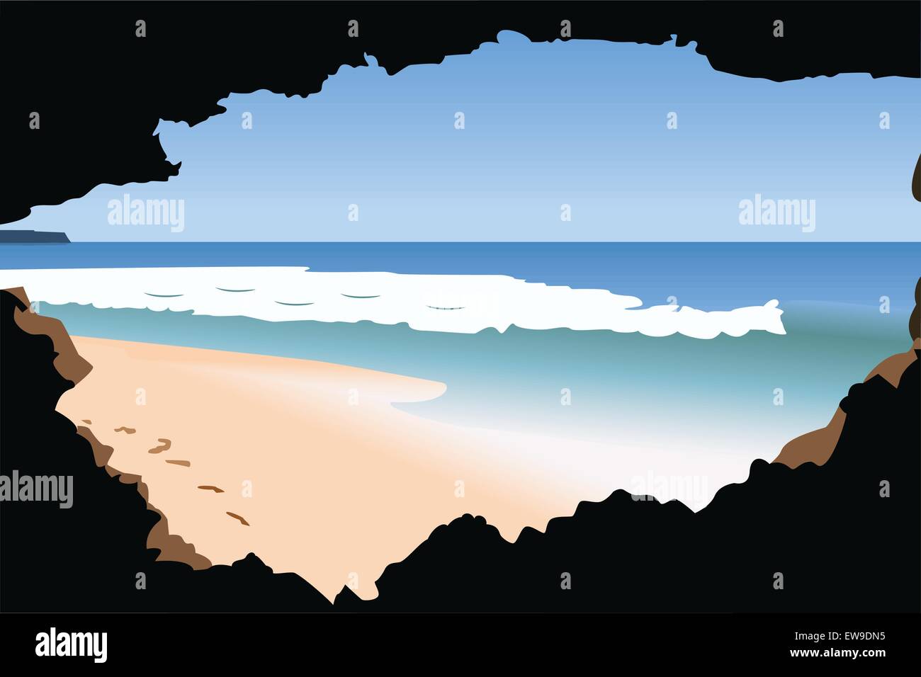Beach and Sea Stock Vector Image & Art - Alamy