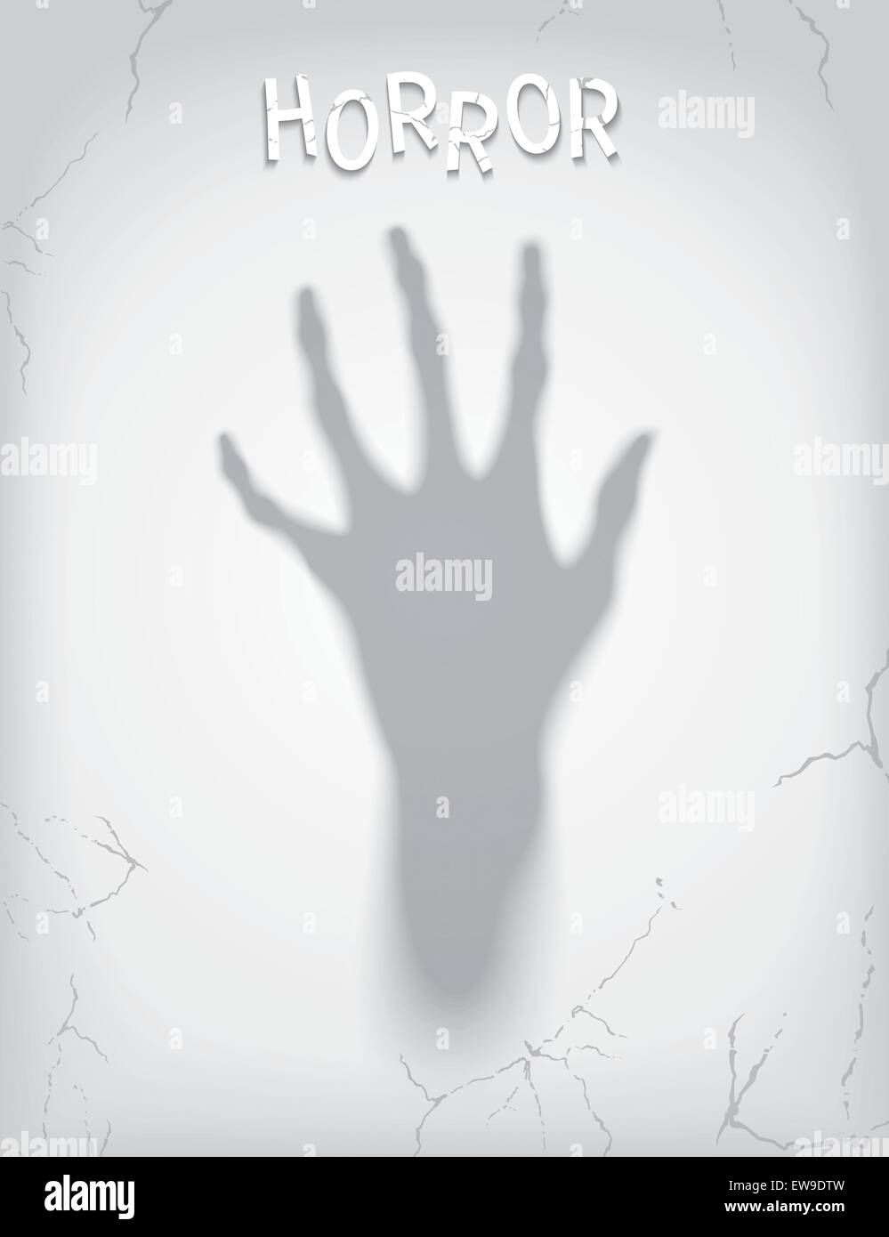 Silhouette of a terrible phantom hand. Vector eps 10 Stock Vector