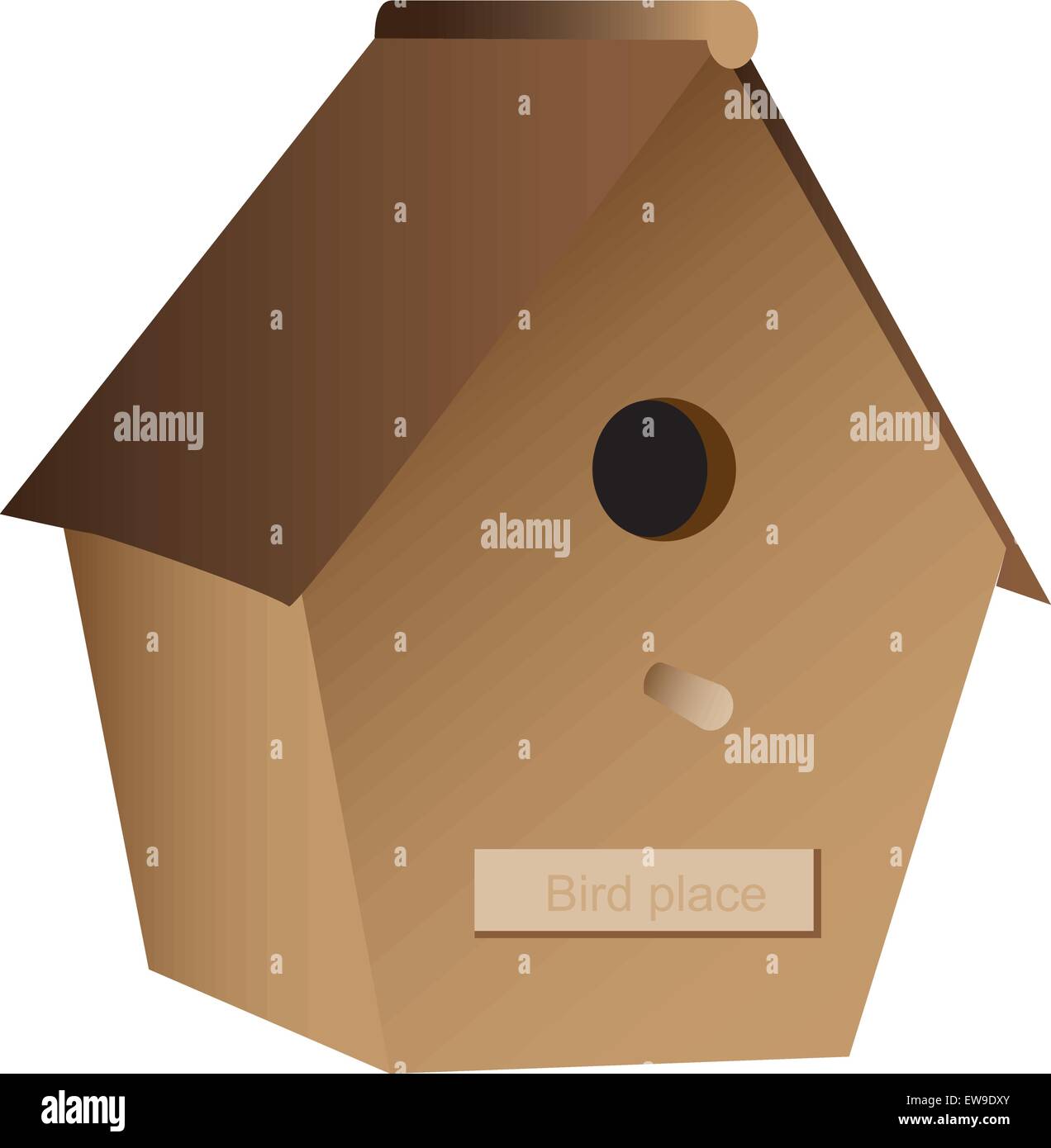 Wooden nest box Stock Vector