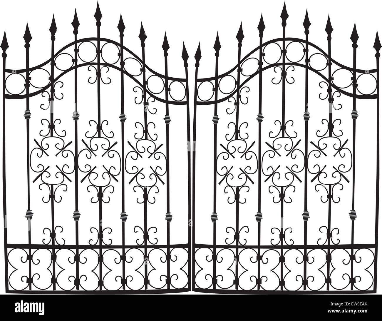 Iron gate full vector Stock Vector Image & Art - Alamy