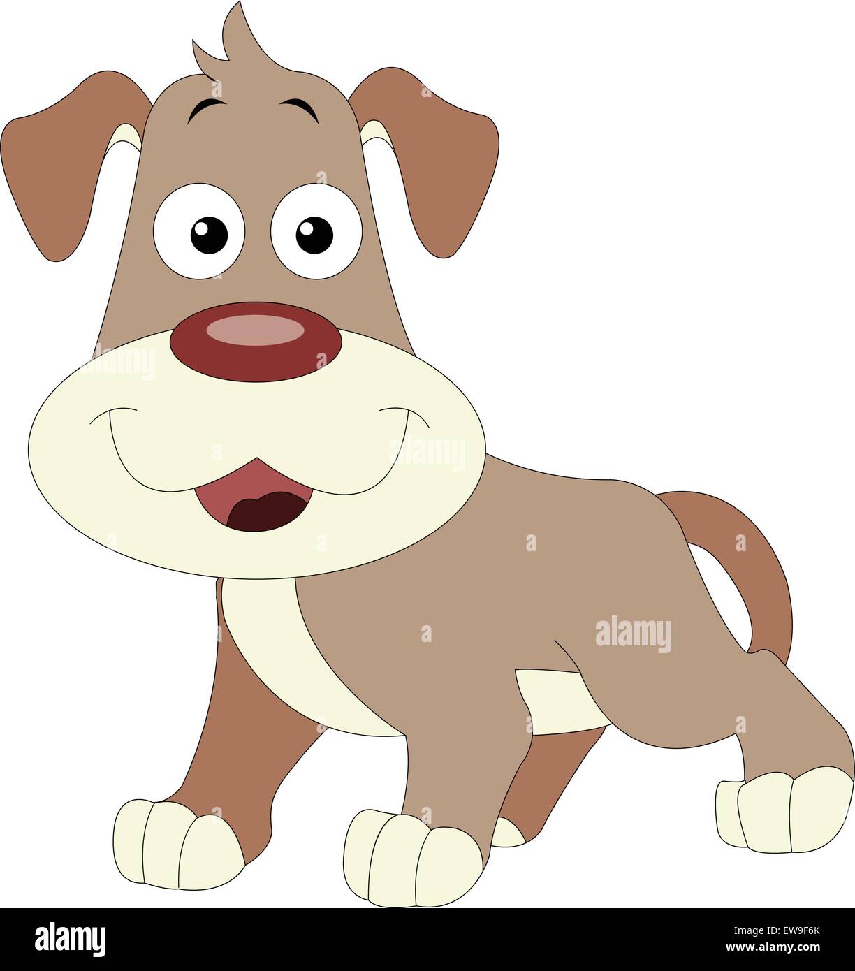 Cute brown dog, vector illustration Stock Vector Image & Art - Alamy