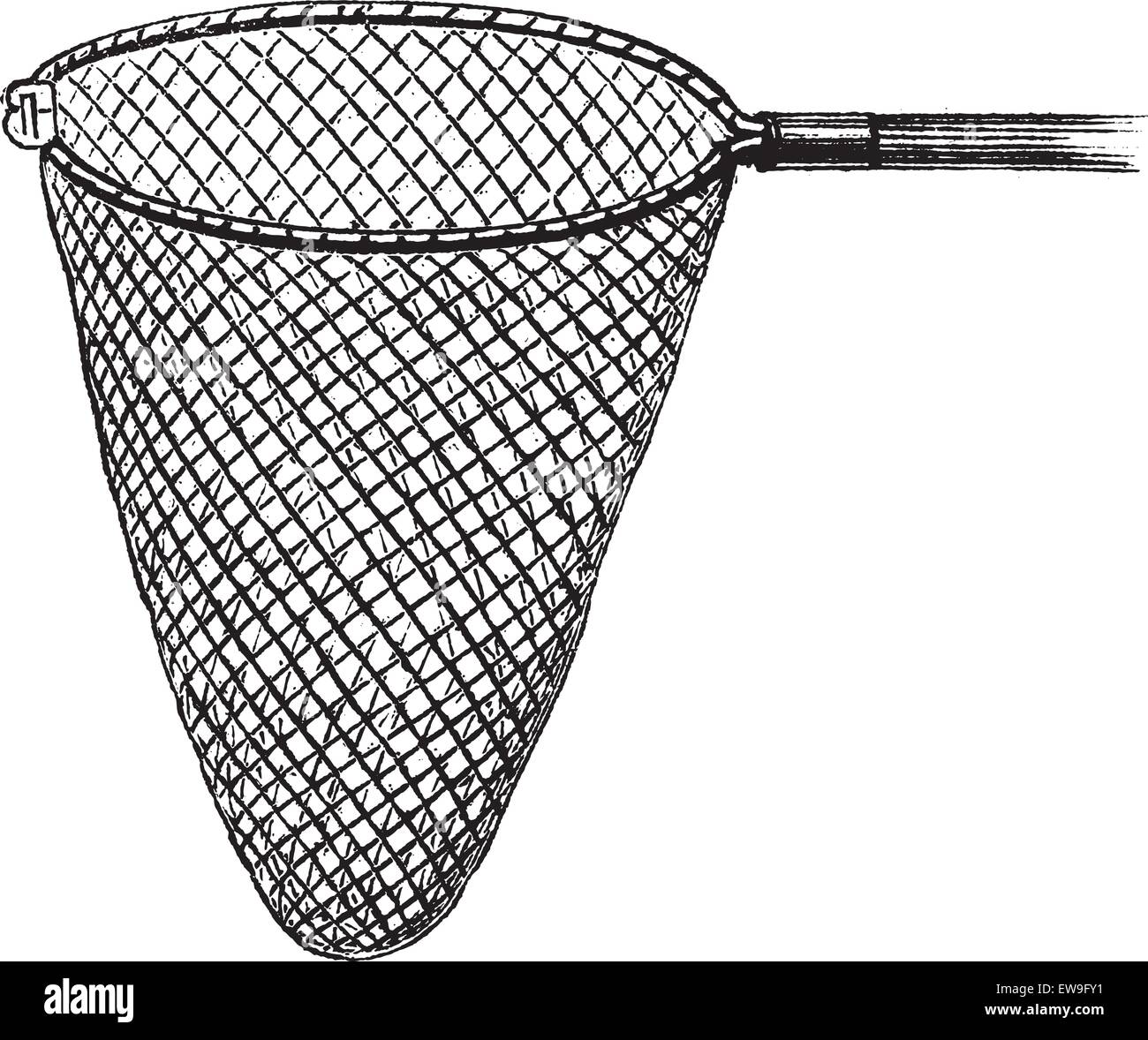 ancient circular fish net antique fishing with wood handle Ancient fishing nets resurrected from