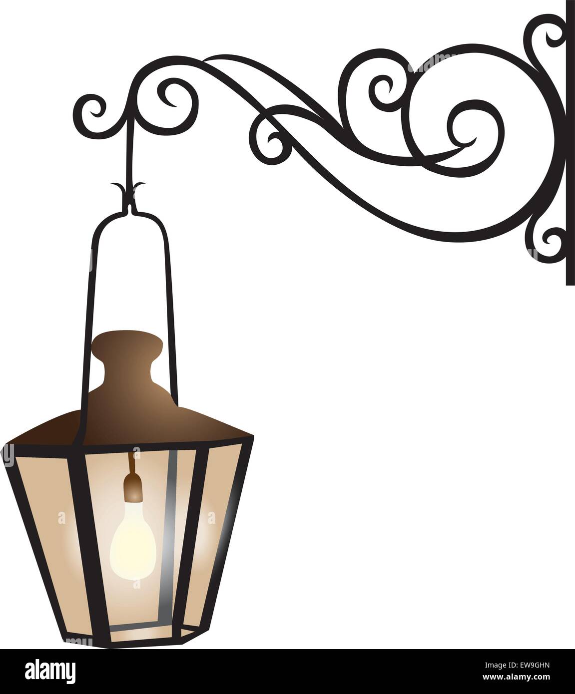 Street lantern illustration Stock Vector