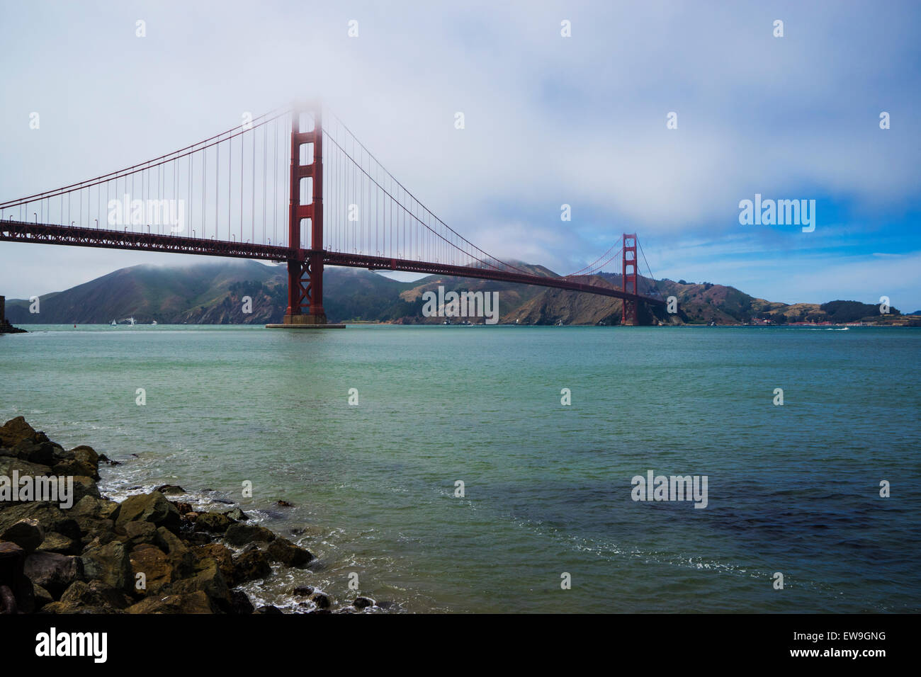 Golden Gate Bridge in San Francisco California Stock Photo