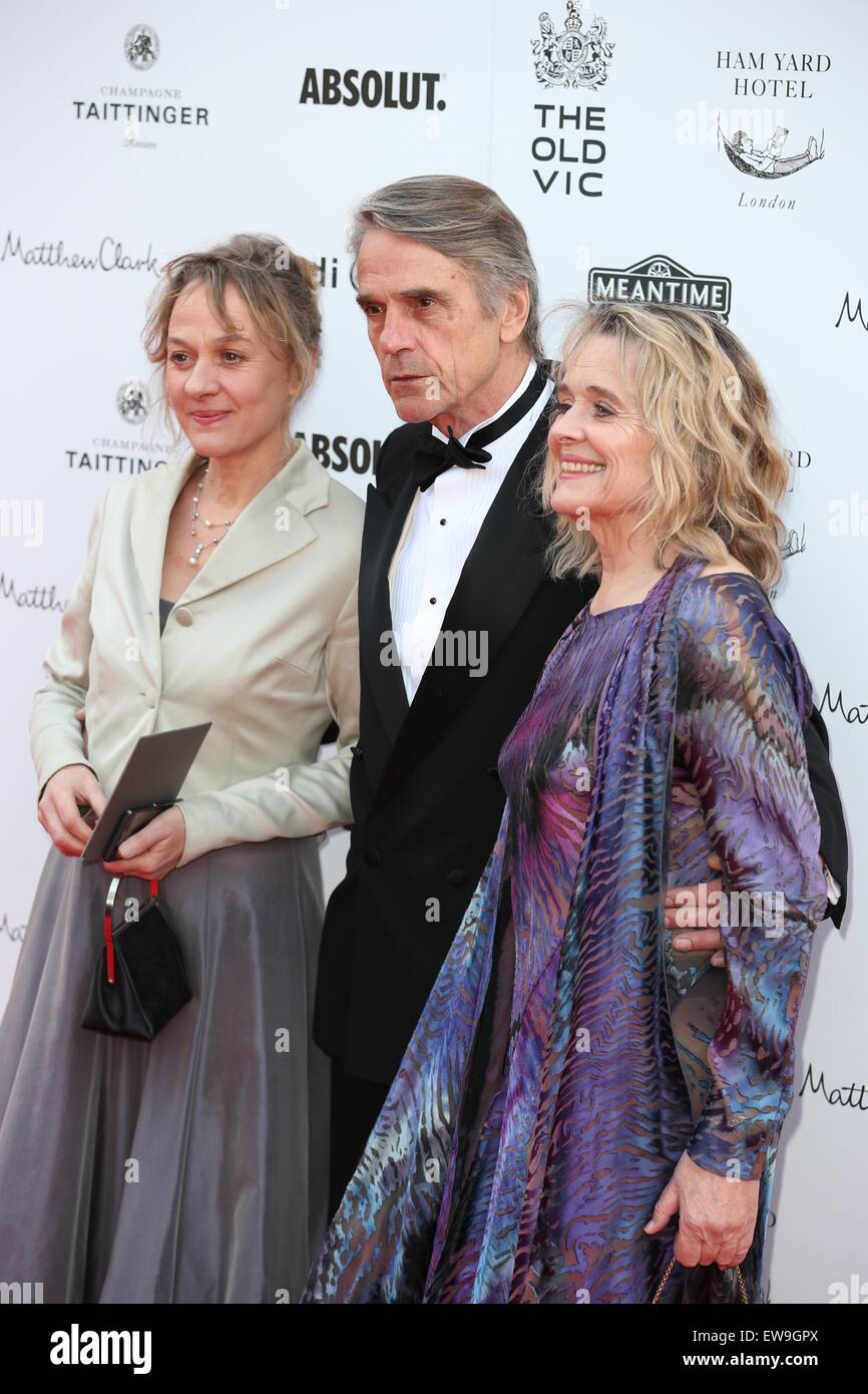 Red Carpet arrivals for Gala Celebration In Honour Of Kevin Spacey at the Old Vic, London  Featuring: Niamh Cusack, Jeremy Irons, Sinead Cusack Where: London, United Kingdom When: 19 Apr 2015 Stock Photo