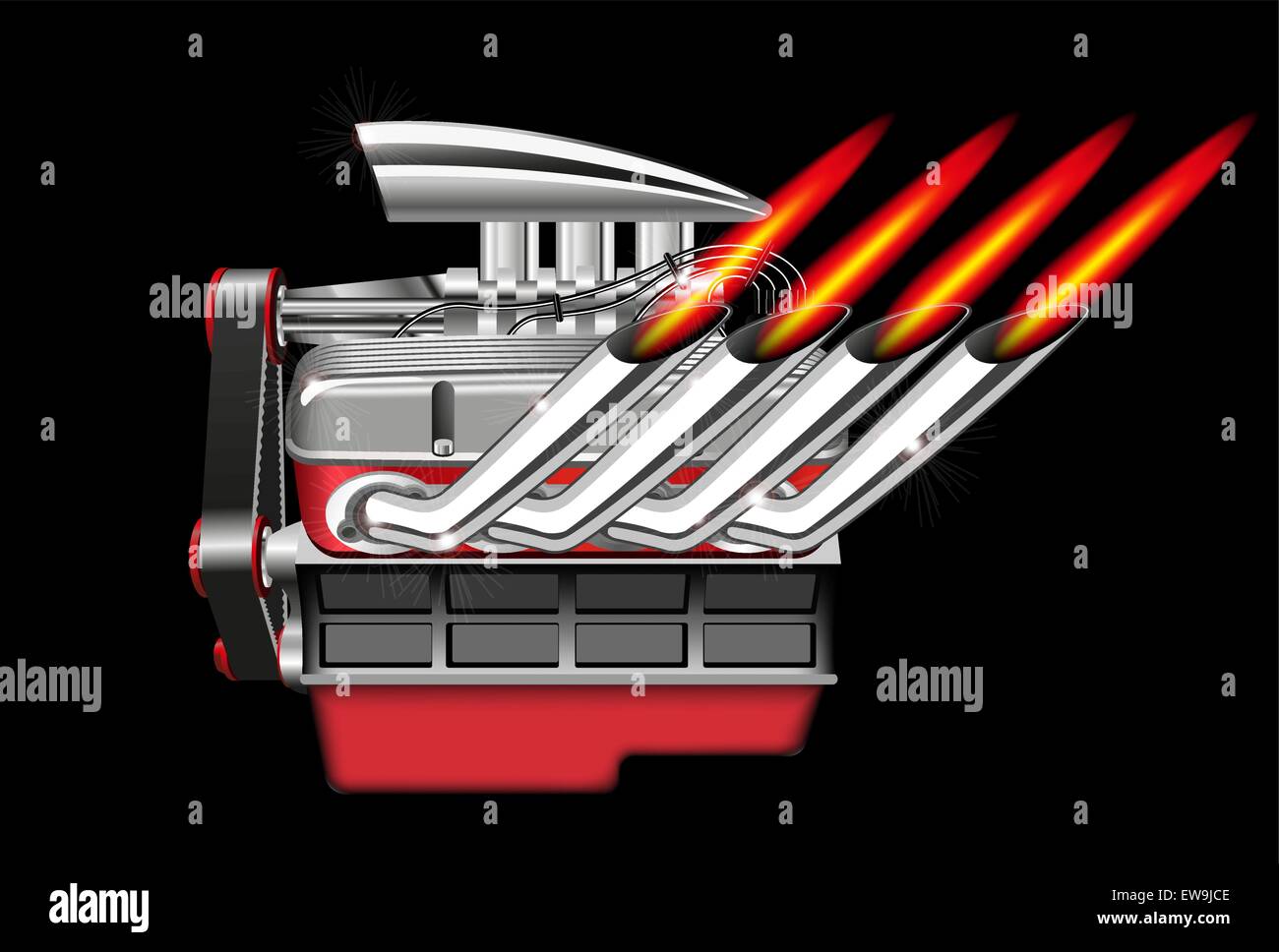 Exhaust pipe diesel engine Stock Vector Images - Alamy