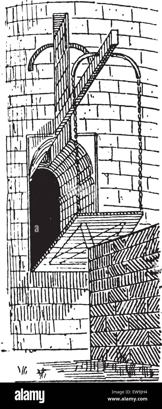 Drawbridge entrance to castle Stock Vector Images - Alamy
