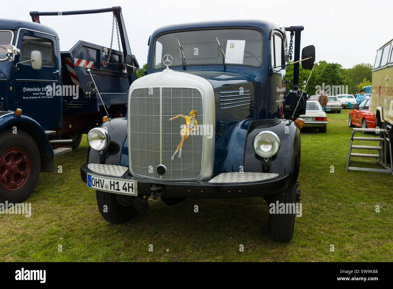 PAAREN IM GLIEN, GERMANY - MAY 23, 2015: Truck Daimler-Benz LAF 311/36, 1958. The oldtimer show in MAFZ. Stock Photo