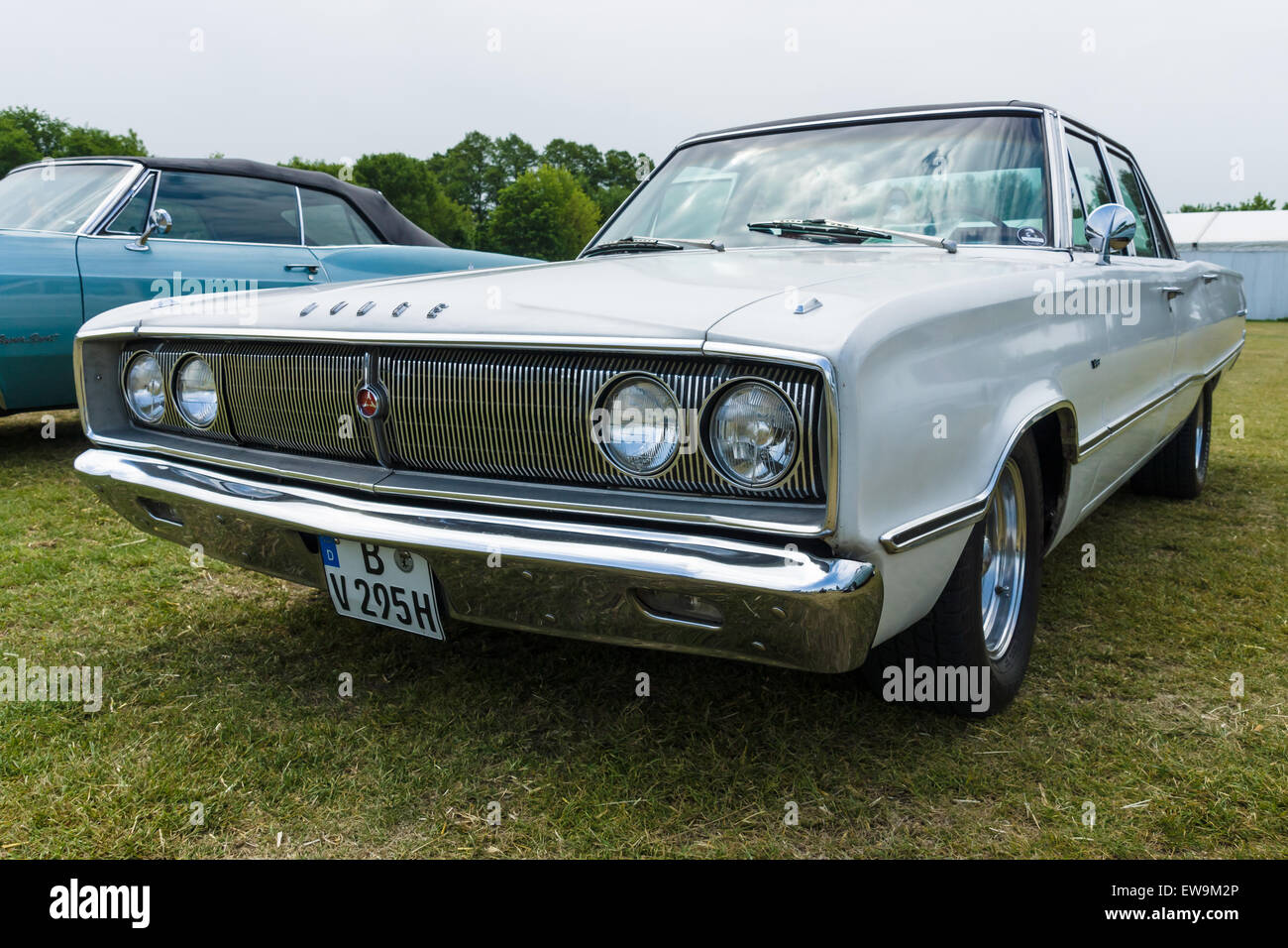 PAAREN IM GLIEN, GERMANY - MAY 23, 2015: Mid-size car Dodge Coronet 440, 1967. The oldtimer show in MAFZ. Stock Photo
