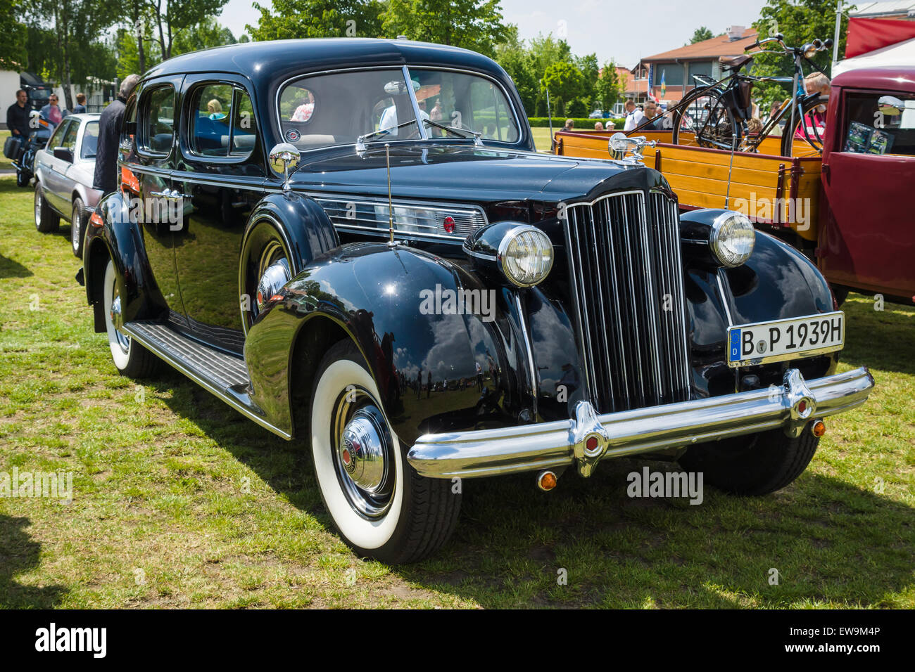 PAAREN IM GLIEN, GERMANY - MAY 23, 2015: Vintage car Packard Super Eight. The oldtimer show in MAFZ. Stock Photo