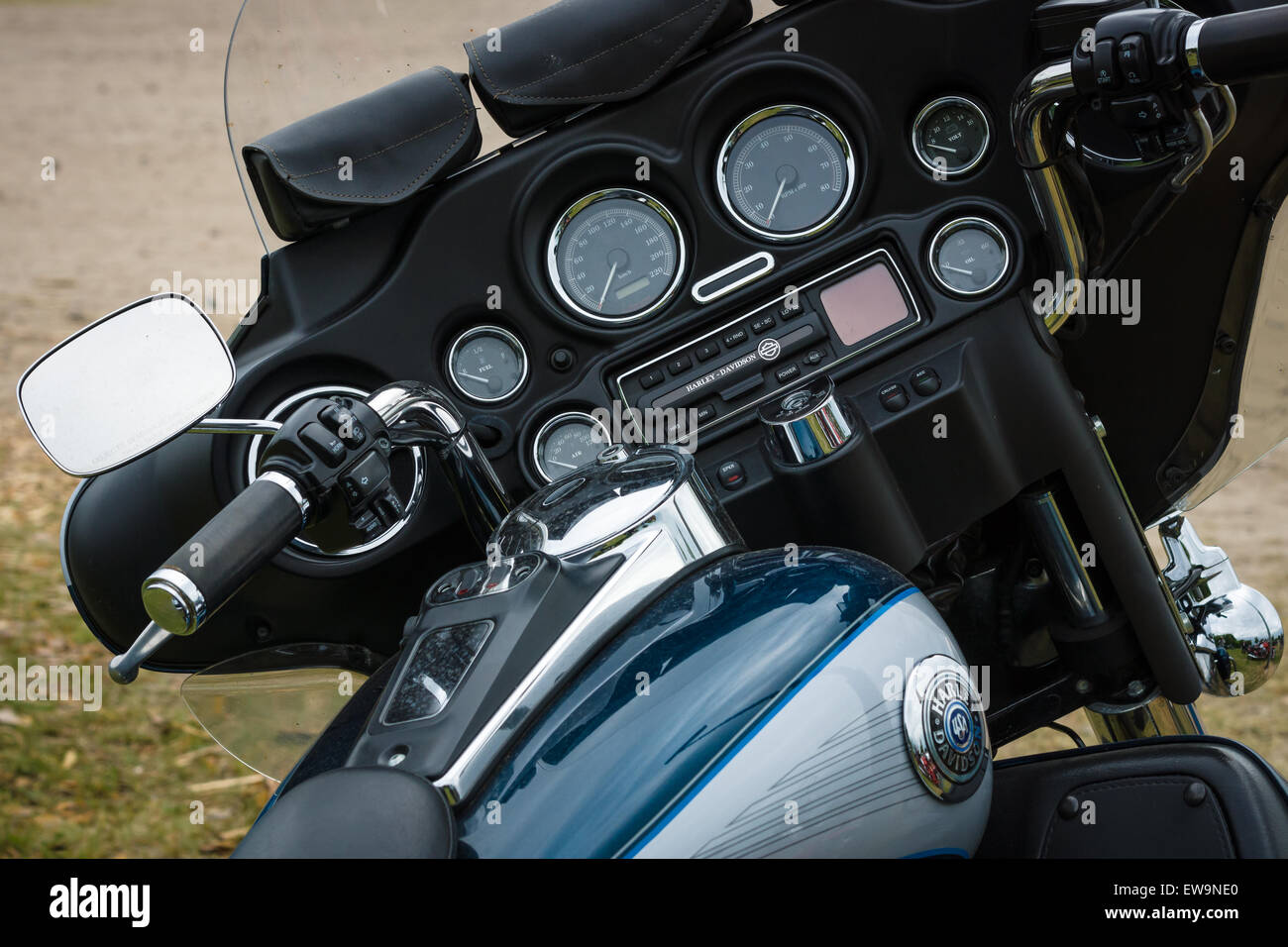 Dashboard Of A Motorcycle Harley Davidson Electra Glide Ultra Classic Stock Photo Alamy