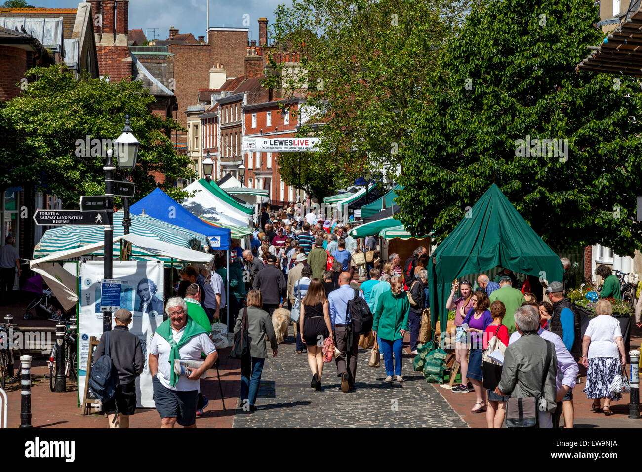 Lewes Farmer's Market, Lewes, Sussex, England Stock Photo