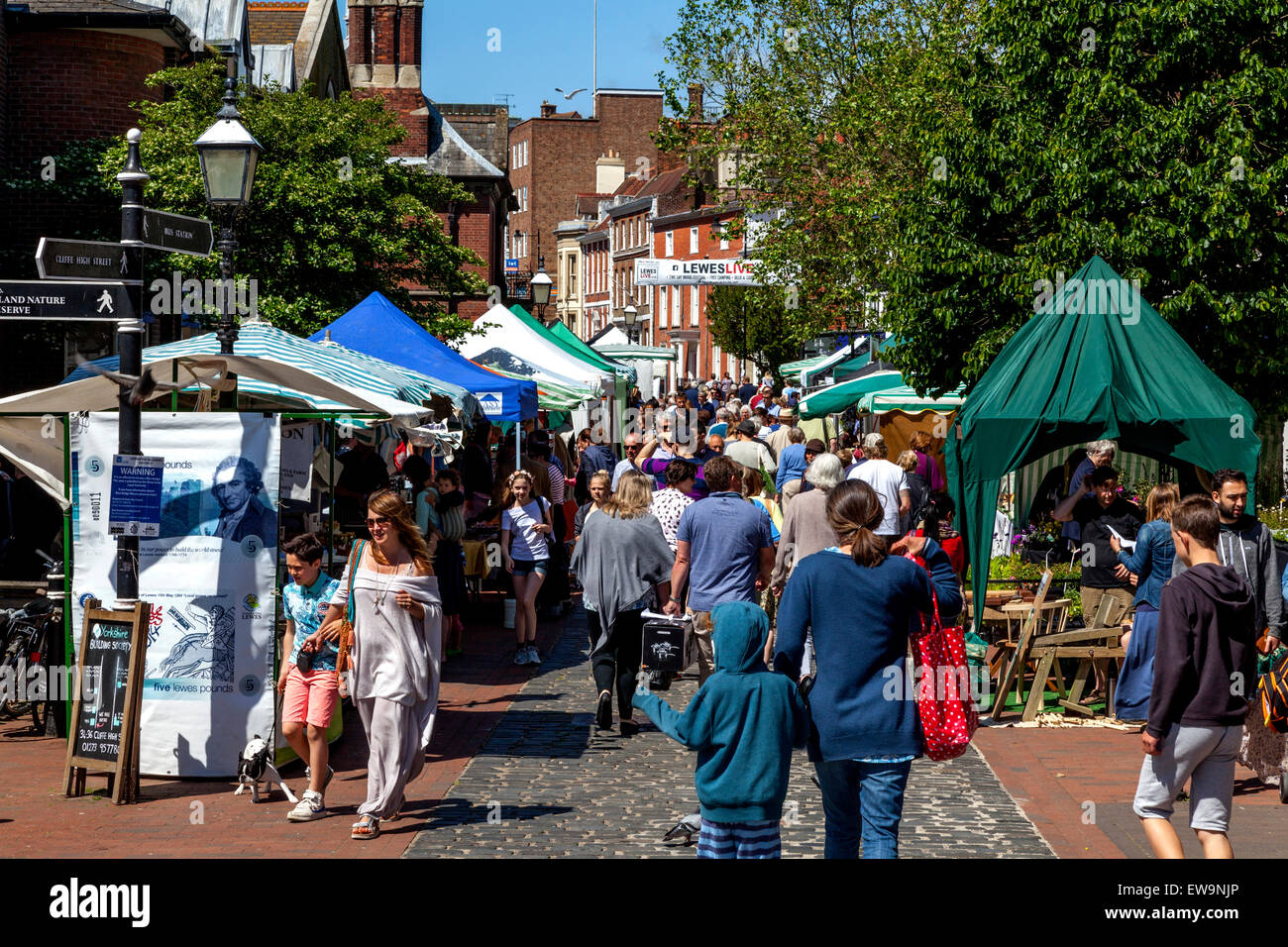 Lewes Farmer's Market, Lewes, Sussex, England Stock Photo