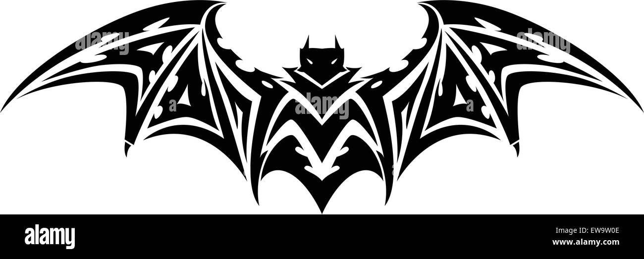 Bat tattoo Black and White Stock Photos & Images - Alamy