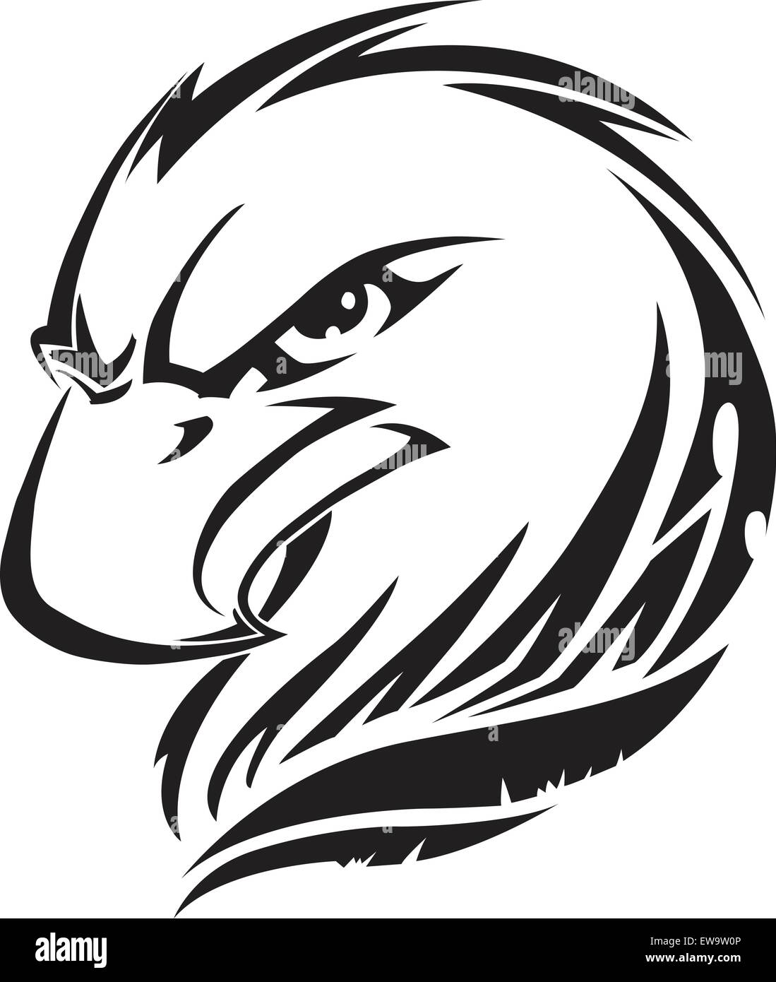 Eagle head tattoo design, vintage engraved illustration Stock Vector Image  & Art - Alamy