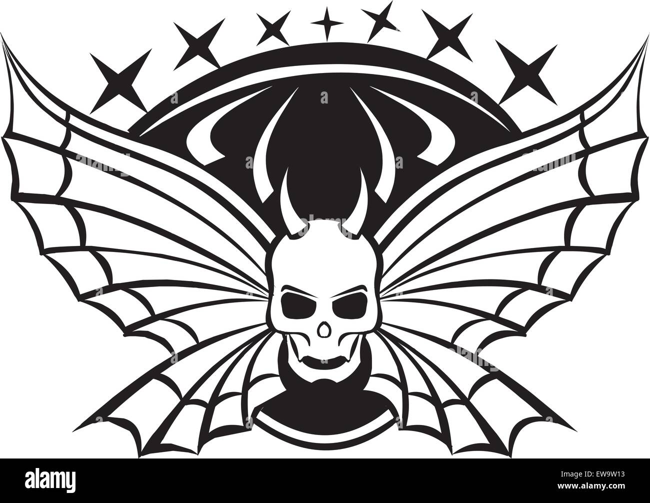 Share 81+ skull with bat wings tattoo super hot - in.coedo.com.vn