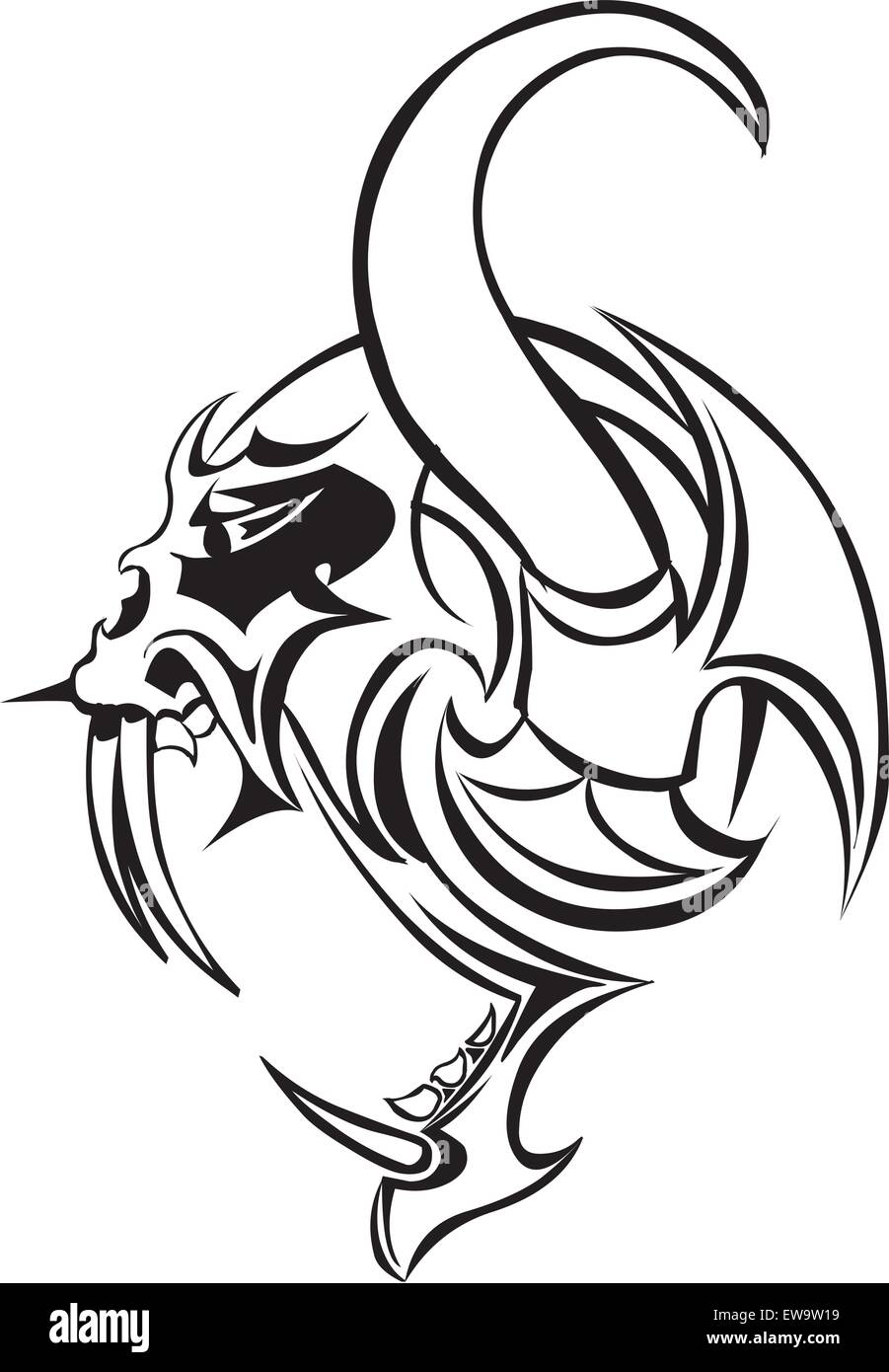 ArtStation - Monster Hunter Head tattoo design 2