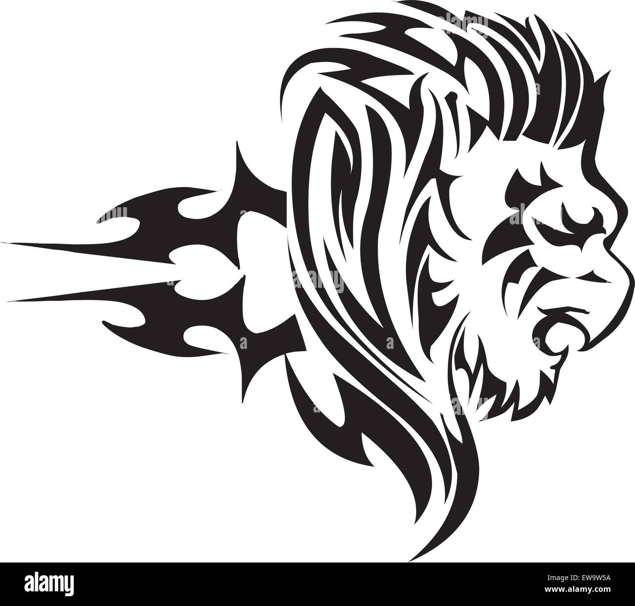 Lion Head Tattoo Sketch