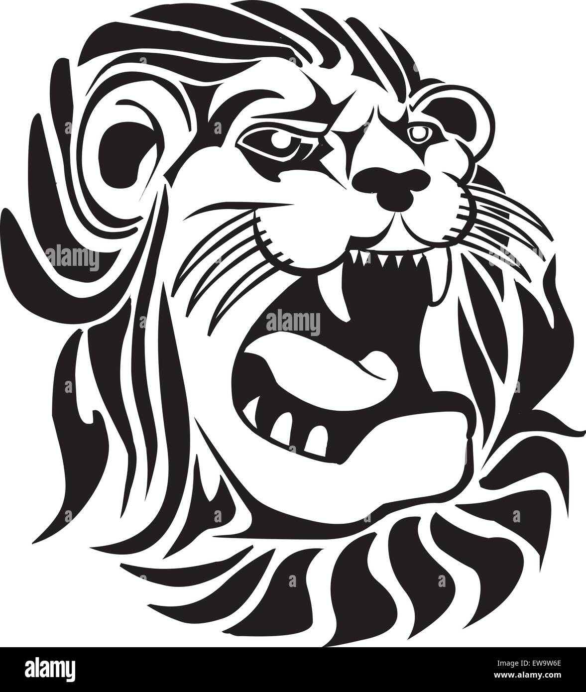 Lion Head Vector Art for Logo Tattoo and Mascot 26434449 Vector Art at  Vecteezy