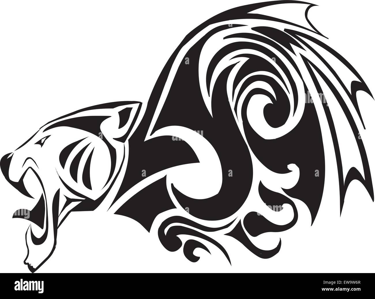 Tattoo design of panther head, vintage engraved illustration Stock Vector  Image & Art - Alamy